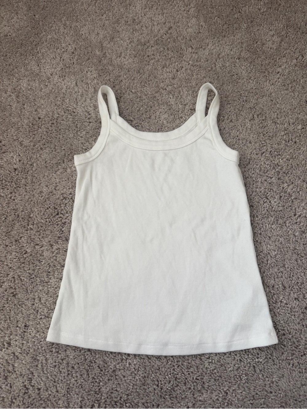 Old Navy Basic White Ribbed Tank Top